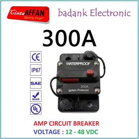 300A Thermal Circuit Breaker DC 12-48V 300A Solar Panel Surya Aki